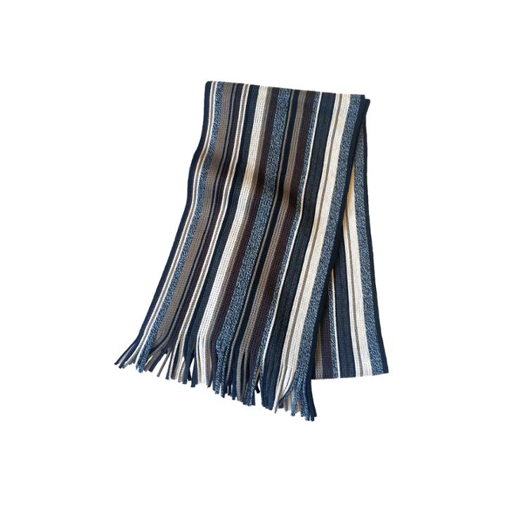 Jf J. Ferrar Neutral Stripe Raschel Scarf