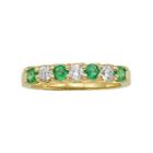 Womens 1/3 Ct. T.w. Genuine Emerald 14k Gold Band