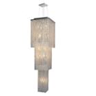 Prism Collection 20 Light 3-tier Chrome Finish Andclear Crystal Cascading Square Chandelier