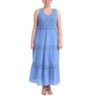 Ny Collection Sleeveless Tiered Skirt Maxi Dress - Plus