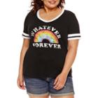 Arizona Whatever Forever Graphic T-shirt- Juniors Plus