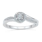 Promise My Love Womens 1/6 Ct. T.w. Genuine Diamond White Round Promise Ring