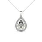 Love In Motion Womens 1/5 Ct. T.w. White Diamond Pendant Necklace