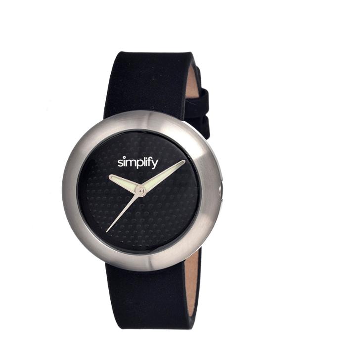 Simplify Unisex The 1200 Black Leather-band Watch Sim1202