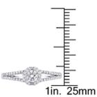 Womens 3/8 Ct. T.w. Genuine Round White Diamond 14k Gold Engagement Ring