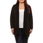 Alyx Long Sleeve V Neck Open Front Cardigan - Plus