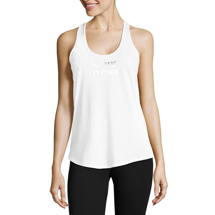 Flirtitude This Babe Has Power Racerback Tank-juniors