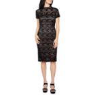 Onyx Nites Short Sleeve Sheath Dress