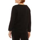 Alfred Dunner Talk Of The Town Scroll Beaded Sweater