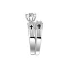 Womens 1/5 Ct. T.w. Genuine Round White Diamond Sterling Silver Bridal Set