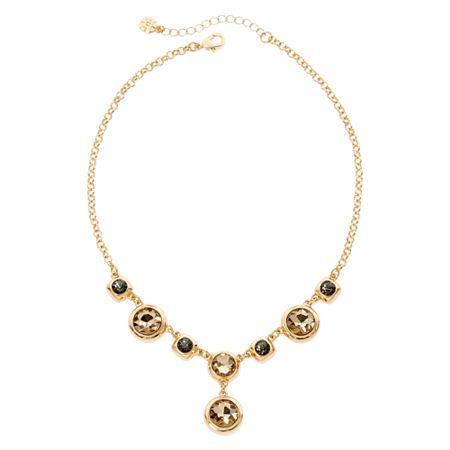 Monet Multicolor Gold-tone Y Necklace