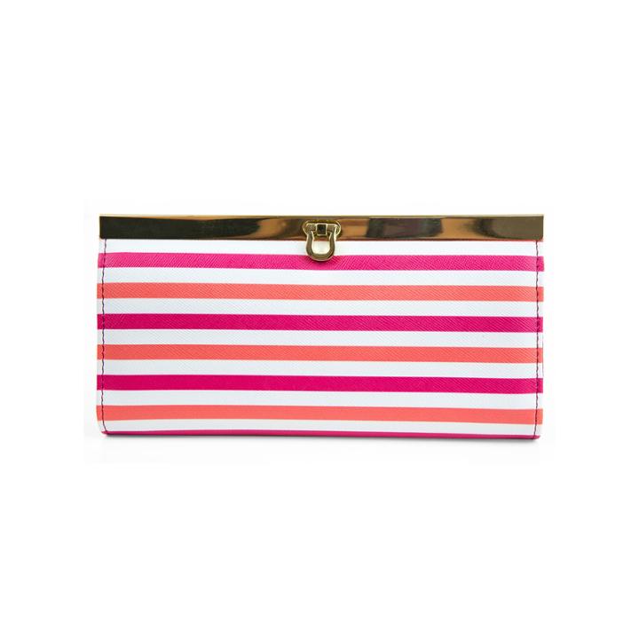 Mundi Bay Harbor Multicolor Stripe Clutch Wallet