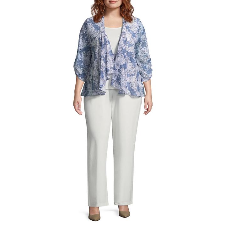 Perceptions 2-pc. Floral Pant Set - Plus