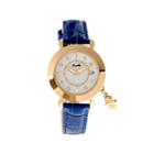 Bertha Womens Hannah Mother-of-pearl Blue Leather-band Watch With Datebthbr5604