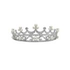 Cultured Freshwater Pearl And Cubic Zirconia Tiara