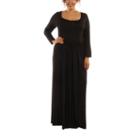 24/7 Comfort Apparel Figure Flattering Maxi Dress-plus