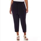Liz Claiborne Pull-on Belted Cargo Cropped Pants - Plus