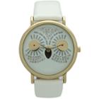 Olivia Pratt Owl Womens White Strap Watch-15525white