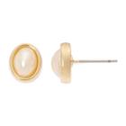 Vieste Simulated Pearl Gold-tone Stud Earrings