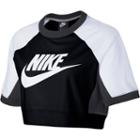 Nike Colorblock Short Sleeve Crop Sweatshirt