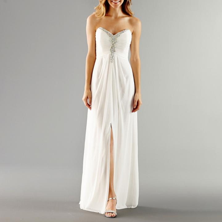 One By Eight Strapless Beaded-bodice Wedding Gown