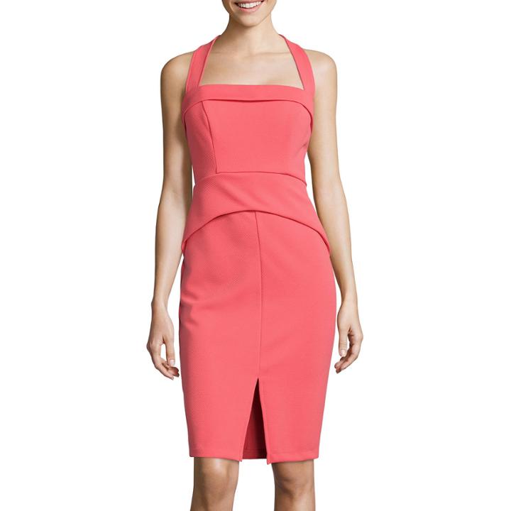 Bisou Bisou Sweetheart Bodice Halter Sheath Dress