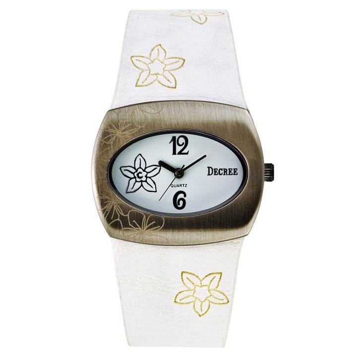 Decree Flower Print Resin Strap Watch