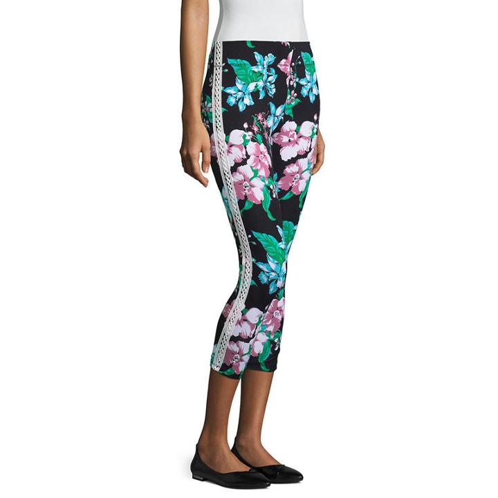 Mixit Crochet Trim Capri Leggings