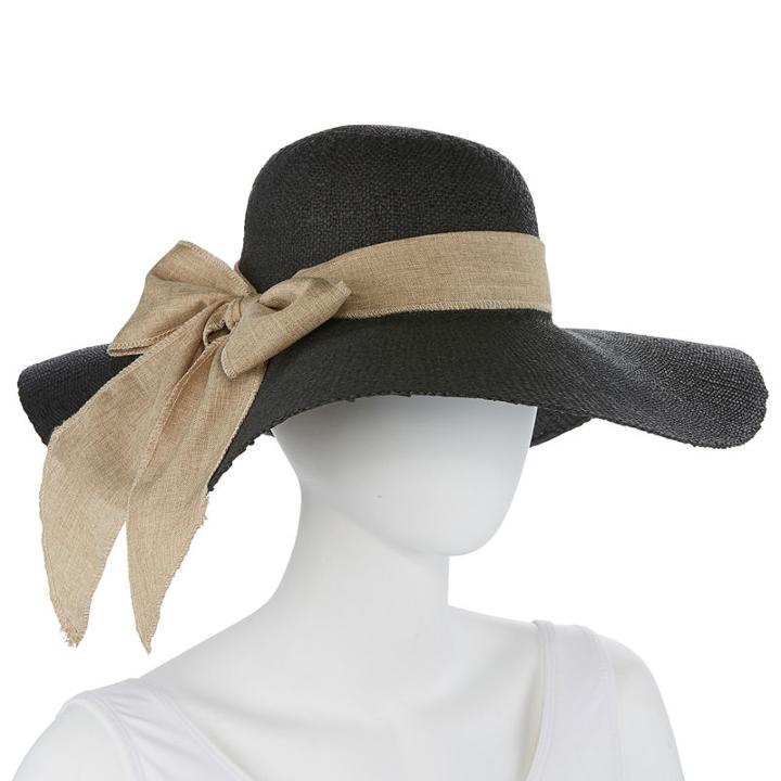 Scala Linen Bow Floppy Hat