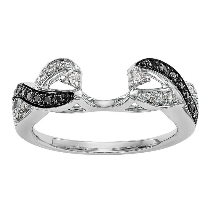 Womens 1/5 Ct. T.w. Multi Color Diamond 14k Gold Ring Enhancer
