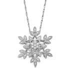 Diamond Blossom 1/10 Ct. T.w. Diamond Cluster Snowflake Sterling Silver Pendant