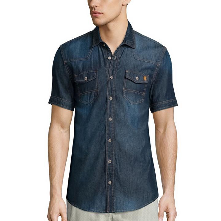 I Jeans By Buffalo Mercer Short-sleeve Denim Shirt