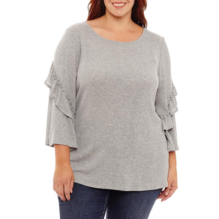 A.n.a 3/4 Sleeve Sweatshirt-plus
