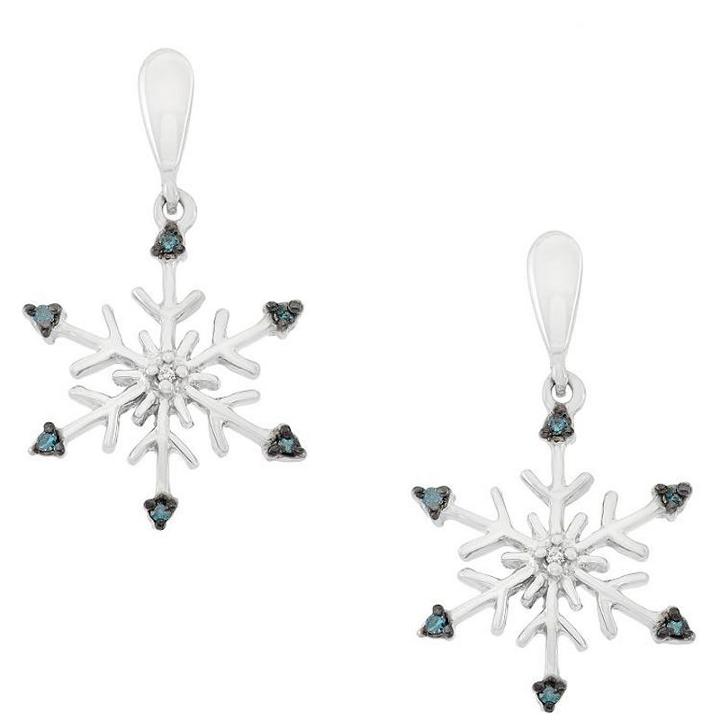 Diamond Accent Blue Diamond Drop Earrings