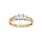 1 3/4 Ct. T.w. Diamond 14k Gold 3-stone Engagement Ring