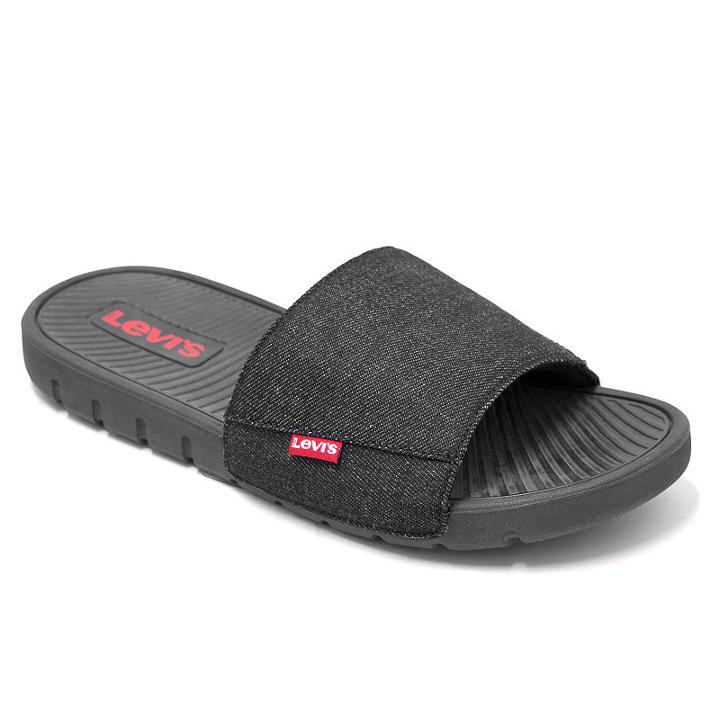 Levi's Black Monochrome Slide Sandal