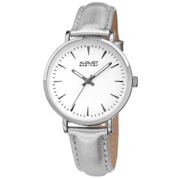 August Steiner Womens Silver Tone Strap Watch-as-8259ss