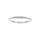 Diamonart Round Cubic Zirconia Sterling Silver Eternity Band Ring