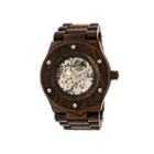 Earth Wood Grand Mesa Automatic Dark Brown Bracelet Watch Ethew3102