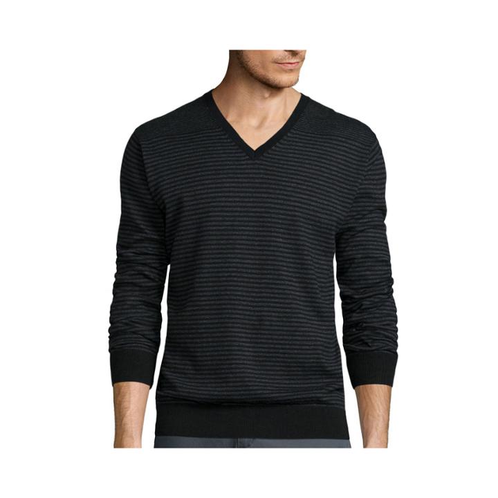 Claiborne Long-sleeve Thermolite Striped V-neck Sweater
