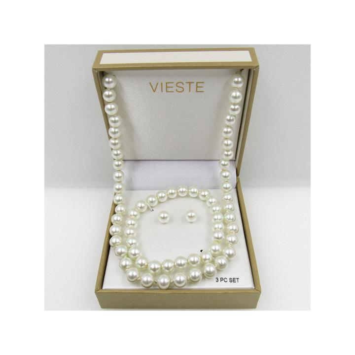 Vieste Rosa Womens 3-pc. White Brass Jewelry Set