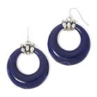 Mixit&trade; Blue And Silver-tone Bead Hoop Earrings