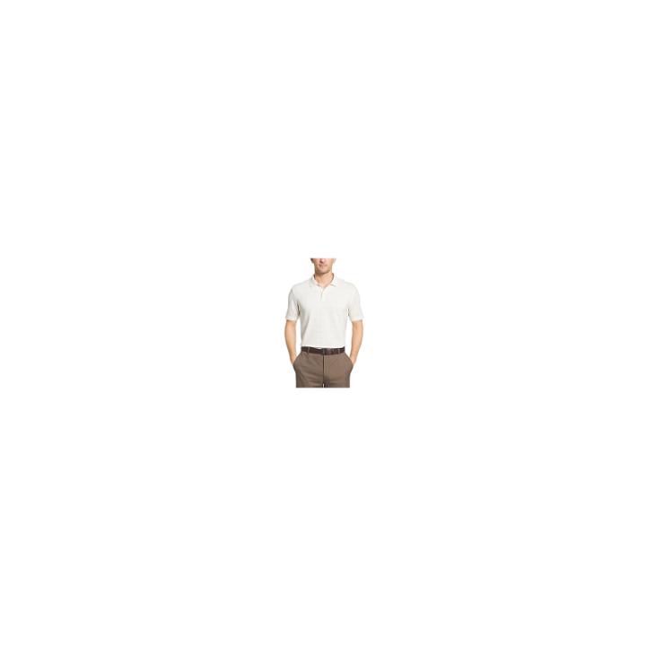 Van Heusen Short Sleeve Flex Printed Windowpane Polo Shirt