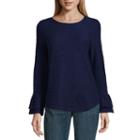 St. John's Bay Long Sleeve Ruffle Cuff Top
