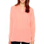 A.n.a Long-sleeve Embellished Blouse- Petite