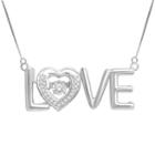 Love In Motion&trade; 1/8 Ct. T.w. Diamond Sterling Silver Love Pendant Necklace