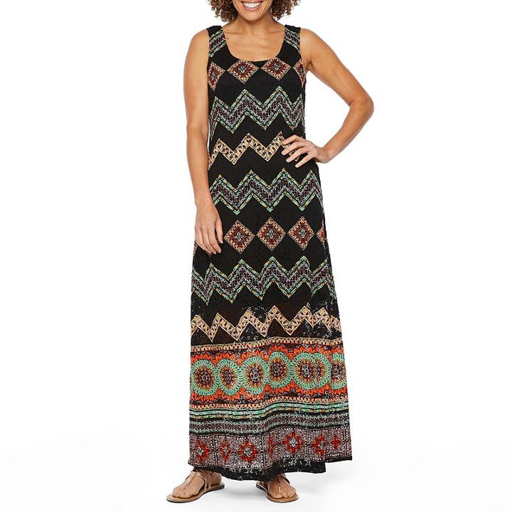 Ronni Nicole Sleeveless Bordered Maxi Dress