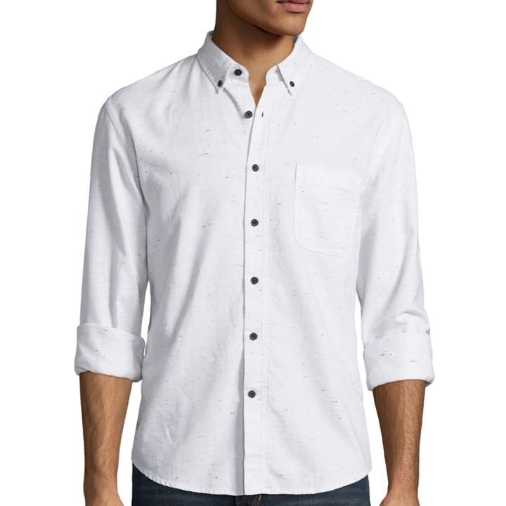 Arizona Long-sleeve Nep Chambray Woven Shirt