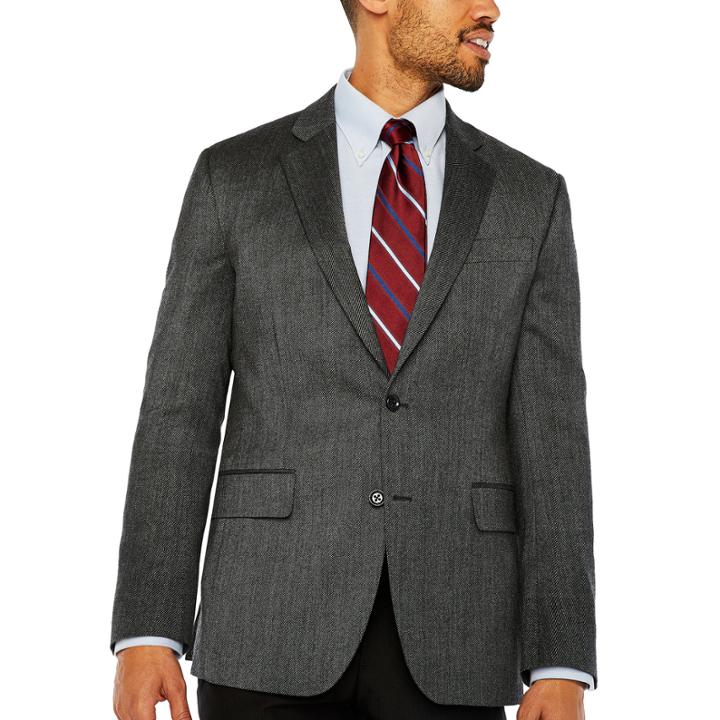 Stafford Merino Wool Sportcoat Charcoal Twill - Classic