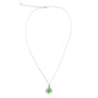 Silver Elements By Barse Womens Lab Created Green Turquoise Pendant Necklace